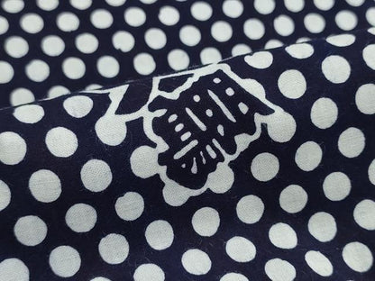 平和屋着物＊夏物　浴衣　反物　着尺　東京本染　四股名　相撲　力士　大鵬　水玉　綿　未使用　DABG9337we