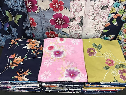 平和屋着物■浴衣 まとめて 45点 蝶 紫陽花 花柄 ラメ 綿紅梅 注染 暈し染め など 着用可能多数 未使用品あり mmm1270