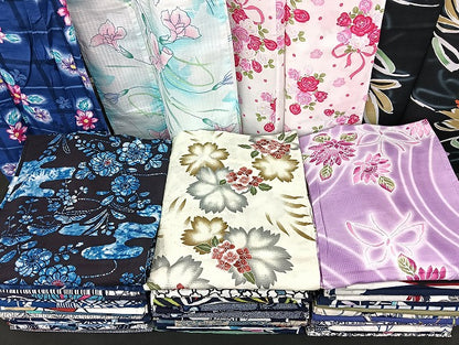 平和屋着物■浴衣 まとめて 45点 蝶 紫陽花 薔薇 花柄 綿紅梅 暈し染め など 着用可能多数 未使用品あり mmm1273