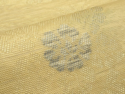 平和屋着物＊夏物　六通柄　京袋帯　草花文　金糸　正絹　逸品　CABJ1919rv