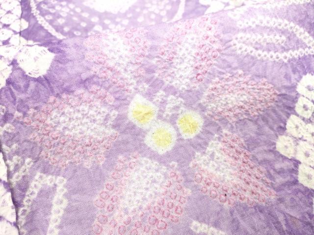 平和屋着物∴夏物　浴衣　有松鳴海絞り　花丸文　綿　逸品　DABI0997cd
