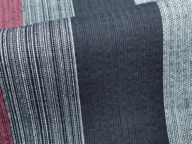 平和屋着物∴夏物　阿波しじら織　浴衣　間道　綿　逸品　DABI0998cd