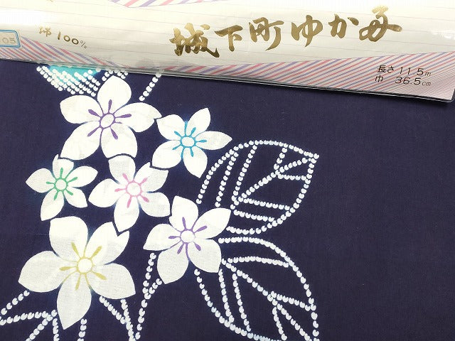 平和屋本店■浴衣反物 まとめて 45点 花柄 城下町ゆかた 白樺物語 四季の花木染 ふじ浪ゆかた 舞子 十八番染 など 全て未使用 ppp3951