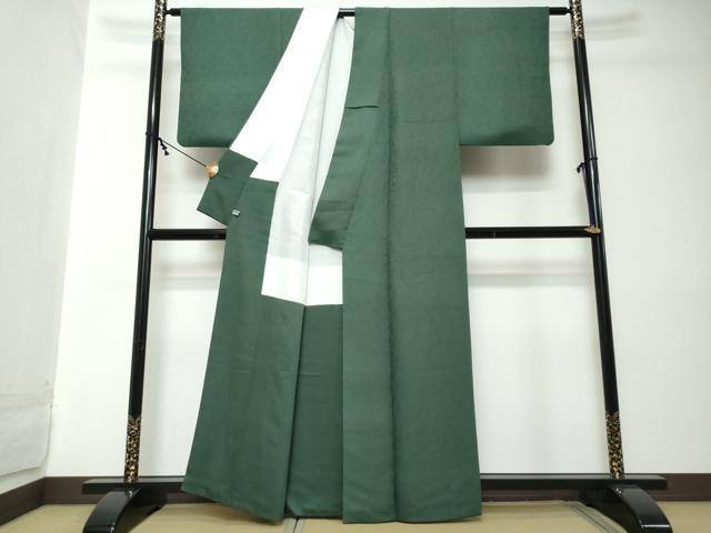 平和屋着物●上質な色無地　洋花地紋　天鵞絨色　正絹　逸品　DABI2185ud