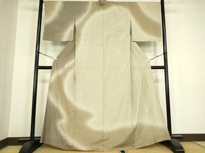 平和屋着物▽本塩沢　やまだ織　訪問着　染色作家　桐村博　単衣　霞文　正絹　逸品　DABH6416az