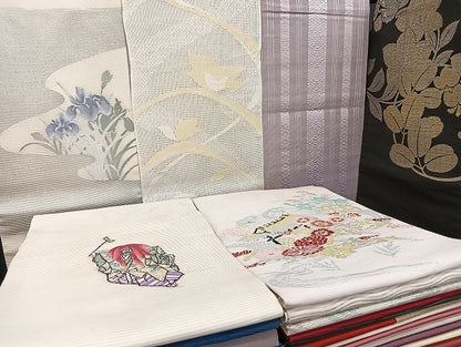 平和屋着物■夏物 名古屋帯 絽 紗 まとめて 50点 人物 歌舞伎 花柄 羅 絽綴れ 波筬織 本場筑前博多織 献上 未使用品あり 全て正絹 mmm1293