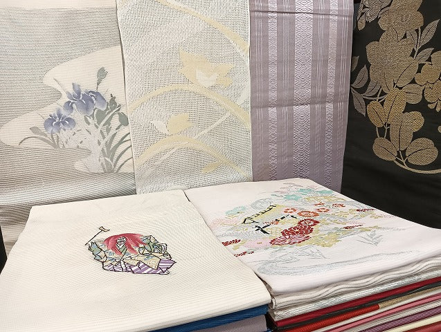 平和屋着物■夏物 名古屋帯 絽 紗 まとめて 50点 人物 歌舞伎 花柄 羅 絽綴れ 波筬織 本場筑前博多織 献上 未使用品あり 全て正絹 mmm1293