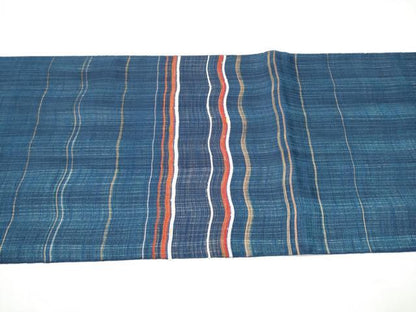 平和屋着物●太鼓柄袋帯　よろけ縞　正絹　逸品　CABJ8487hy