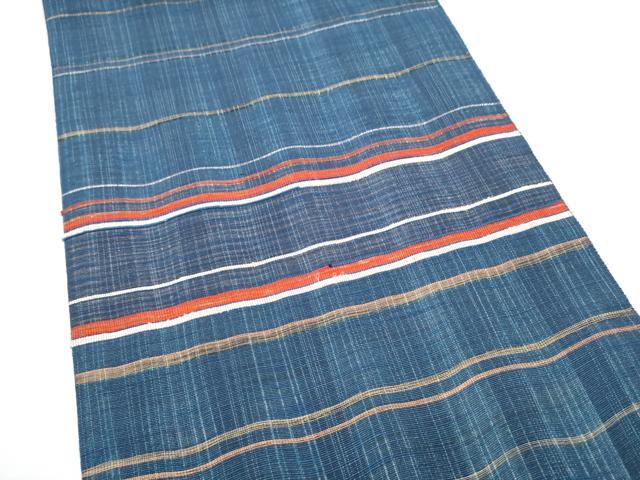 平和屋着物●太鼓柄袋帯　よろけ縞　正絹　逸品　CABJ8487hy