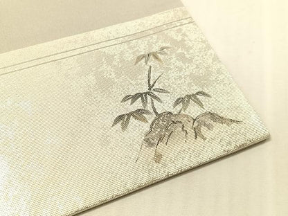 平和屋着物●九寸名古屋帯　螺鈿箔　トラ　金銀彩　正絹　逸品　CABJ7408vp