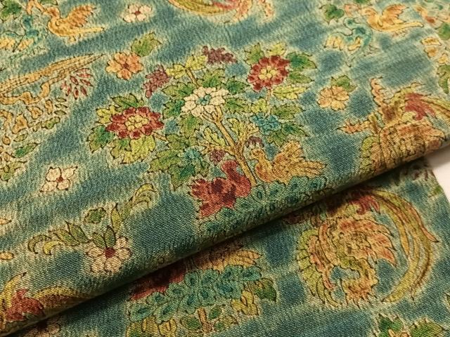 平和屋着物●全通柄　九寸名古屋帯　鳳凰花文　鬼しぼ縮緬　三越扱い　正絹　逸品　CABJ7406vp