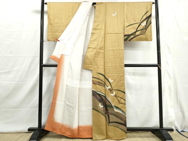 平和屋着物■訪問着　舞蝶文　金彩　正絹　逸品　DABI1634qa