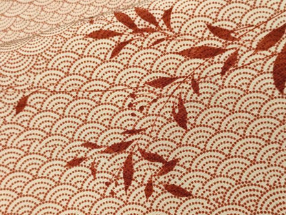 平和屋着物■上質な小紋　青海波木の実枝葉文　正絹　逸品　CABJ2994ev