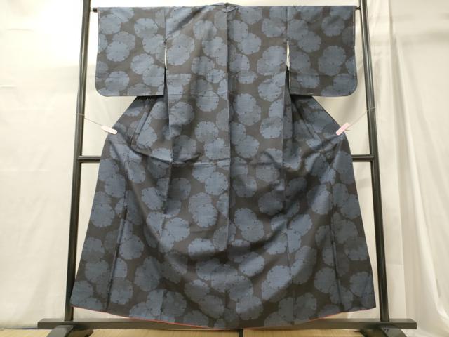 平和屋着物■上質な紬　雪輪文　正絹　逸品　未使用　CABJ6870oy