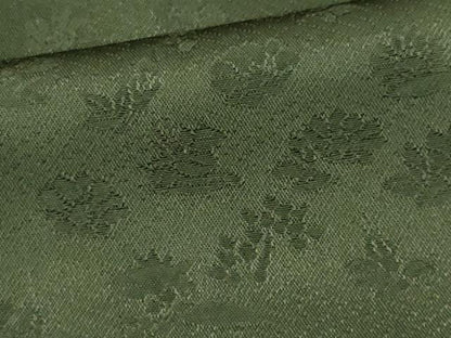 平和屋着物■上質な色無地　草花地紋　麹塵色　正絹　逸品　未使用　CABI6777ou