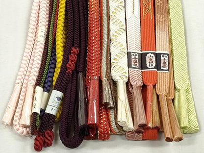 平和屋着物●和装小物　帯締め10本セット　高麗組　笹浪組　唐組　礼装用　金糸　逸品　未使用　CABJ3908qe