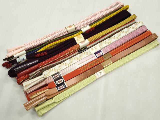 平和屋着物●和装小物　帯締め10本セット　高麗組　笹浪組　唐組　礼装用　金糸　逸品　未使用　CABJ3908qe