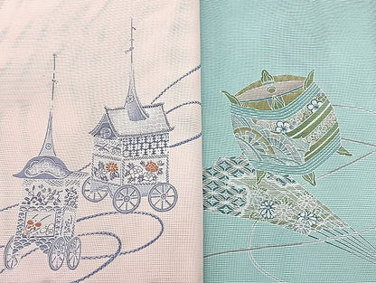 平和屋着物■夏物 訪問着 絽 洗える着物 まとめて20点 鶴 尾長鳥 人物 風景 花柄 暈し染め 金銀彩 着用可能多数 mmm1298