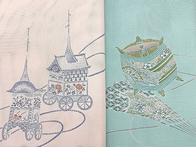 平和屋着物■夏物 訪問着 絽 洗える着物 まとめて20点 鶴 尾長鳥 人物 風景 花柄 暈し染め 金銀彩 着用可能多数 mmm1298