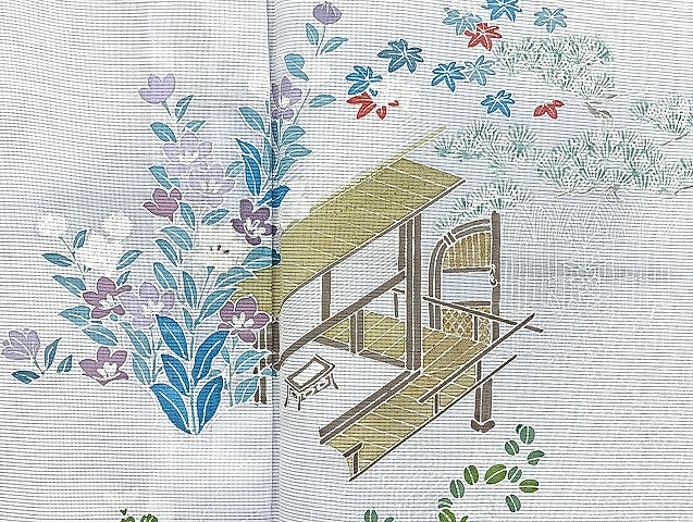 平和屋着物■夏物 訪問着 絽 洗える着物 まとめて20点 鶴 尾長鳥 人物 風景 花柄 暈し染め 金銀彩 着用可能多数 mmm1298