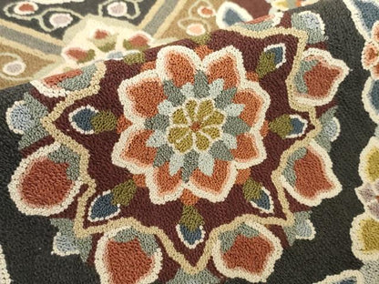 平和屋本店●極上　中国三大刺繍　総相良刺繍　総刺繍　六通柄　袋帯　帯反物　200万粒　総詰め 天井花文 裏地付 逸品 未使用 DZAA12240kh6