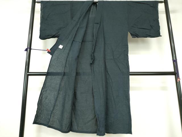 平和屋着物∴夏物　男性　阿波しじら織　浴衣　間道　綿　逸品　DABI3223cd