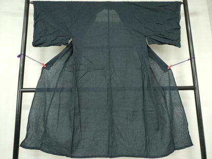 平和屋着物∴夏物　男性　阿波しじら織　浴衣　間道　綿　逸品　DABI3223cd