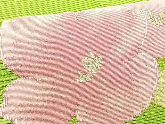 平和屋着物＊夏物　八寸名古屋帯　絽綴れ　草花文　正絹　逸品　CABJ4775fb
