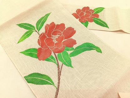 平和屋着物＊夏物　八寸名古屋帯　枝花文　CABJ4790fb