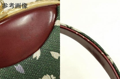 平和屋着物●和装小物　和装バッグ　ハンドバッグ　舞花文　ラインストーン　金糸　逸品　AABK5536ay