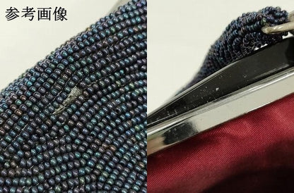平和屋着物●和装小物　和装バッグ　ハンドバッグ　ビーズバッグ　花柄　逸品　AABK5494ay