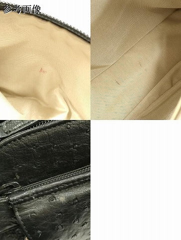 平和屋着物▼ファッション小物　ショルダーバッグ　オーストリッチ　JRAタグ付き　逸品　AABK5569ay