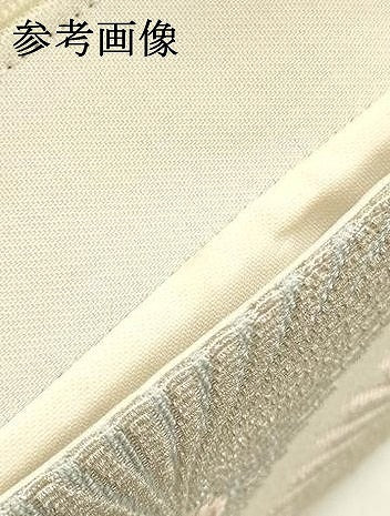 平和屋着物●和装小物　和装バッグ　ハンドバッグ　利休バッグ　西陣織　花青海波　銀糸　帯地使用　逸品　未使用　AABK5528ay