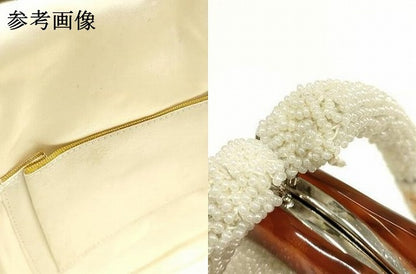 平和屋着物●和装小物　和装バッグ　ハンドバッグ　ビーズバッグ　花柄　逸品　AABK5497ay