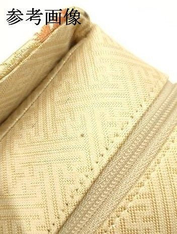 平和屋着物●和装小物　和装バッグ　ハンドバッグ　利休バッグ　宝尽くし　金糸　帯地使用　逸品　AABK5520ay