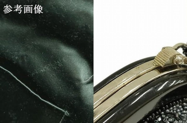 平和屋着物●和装小物　和装バッグ　ハンドバッグ　ビーズバッグ　縞　逸品　AABK5512ay