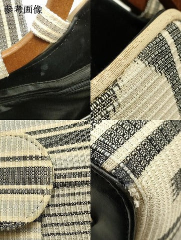 平和屋着物▼和装小物　和装バッグ　ハンドバッグ　木製ハンドル　マグネット式　逸品　AABK5575ay