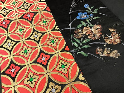 平和屋本店■子供帯 まとめて 35点 鶴 孔雀 向かい蝶 松竹梅 花柄 手描き 金彩 金銀糸 証紙付き など 着用可能多数 未使用品あり mmm1304