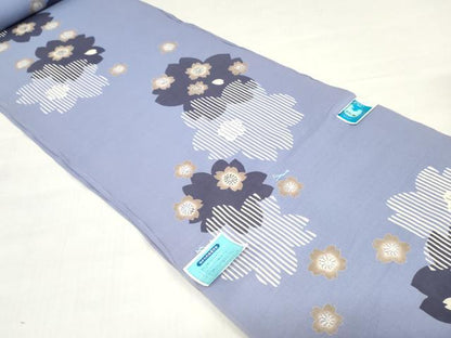 平和屋着物＊夏物　浴衣　反物　着尺　注染　舞桜文　クインサイズ　綿　逸品　未使用　DABH8461zy