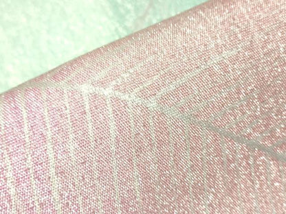 平和屋着物▼全通柄袋帯　舞葉文　銀糸　正絹　逸品　DABH6520az