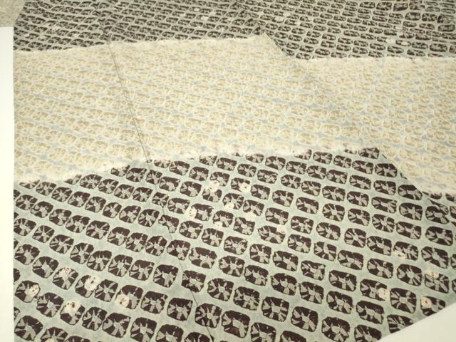 平和屋着物▽上質な小紋　単衣　蜘蛛絞り　正絹　逸品　DABH6554az