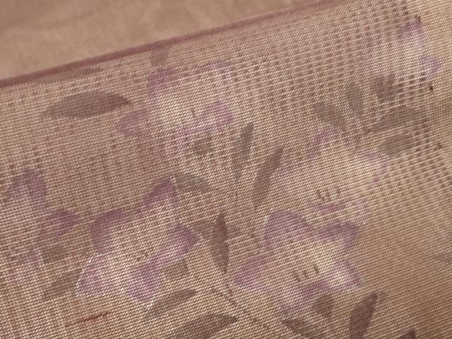 平和屋着物▽訪問着　無双　紗袷　紗×絽　桔梗文　銀彩　正絹　逸品　DABH6587az
