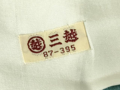 平和屋着物▽上質な色無地　単衣　新橋色　三越扱い　正絹　逸品　DABH6606az