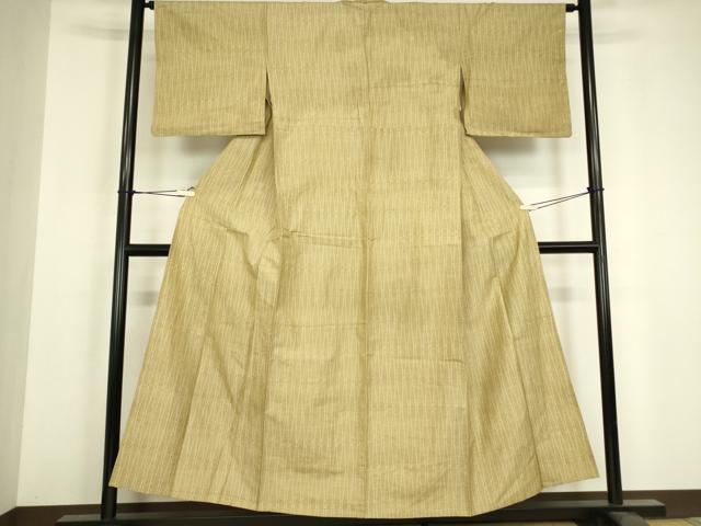平和屋着物▽上質な紬　単衣　立涌文　正絹　逸品　DABH6596az