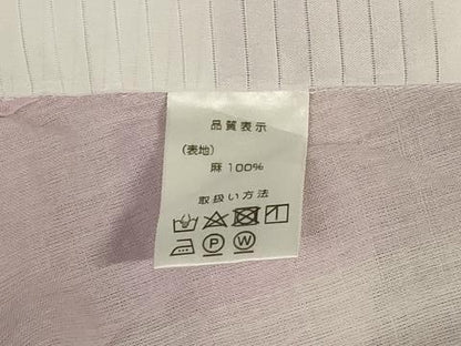 平和屋着物＊夏物　本場小千谷ちぢみ　格子　やまと誂製　証紙・たとう紙付き　麻　逸品　AABK6645jd
