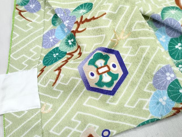 平和屋着物[]七五三　男の子　二部式　被布セット　駒刺繍　鷹　鷲　亀甲宝尽くし松文　DABG3199ma