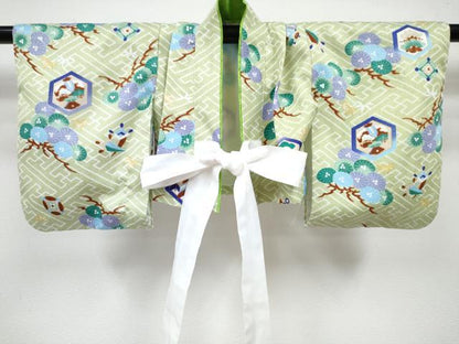 平和屋着物[]七五三　男の子　二部式　被布セット　駒刺繍　鷹　鷲　亀甲宝尽くし松文　DABG3199ma