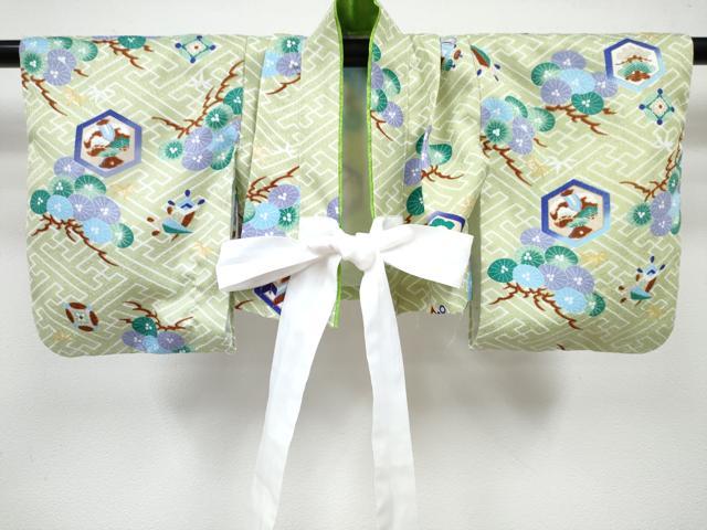 平和屋着物[]七五三　男の子　二部式　被布セット　駒刺繍　鷹　鷲　亀甲宝尽くし松文　DABG3199ma