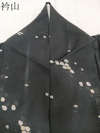 平和屋着物＊夏物　小紋　絽　跳兎　黒地　正絹　逸品　CABJ9707xi