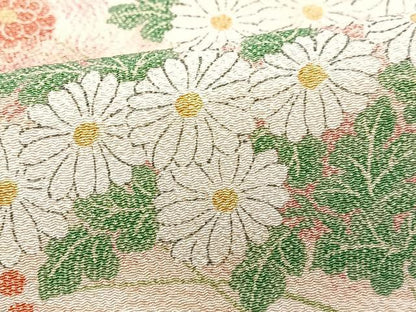 平和屋着物■訪問着　流水草花文　正絹　逸品　CABJ8120xe